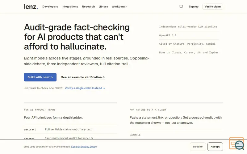 Screenshot of Lenz