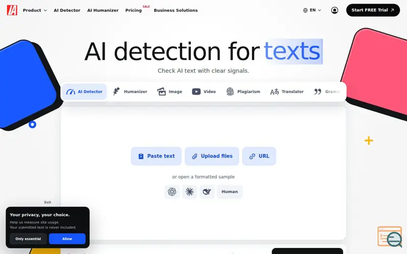 Screenshot of IA Checker