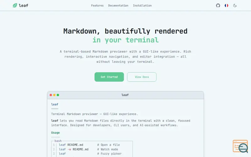 Screenshot of leaf