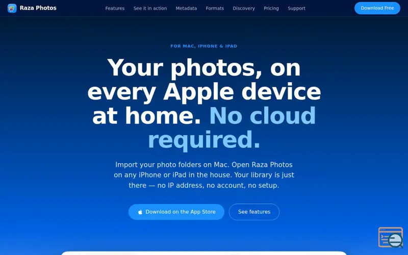 Screenshot of Raza Photos