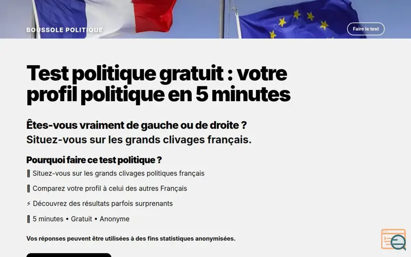 Screenshot of Boussole Politique