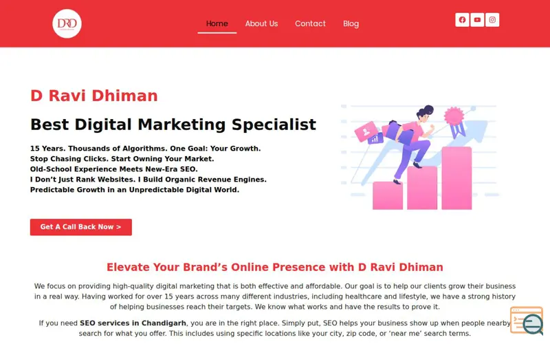 Screenshot of D Ravi Dhiman - Best SEO Services