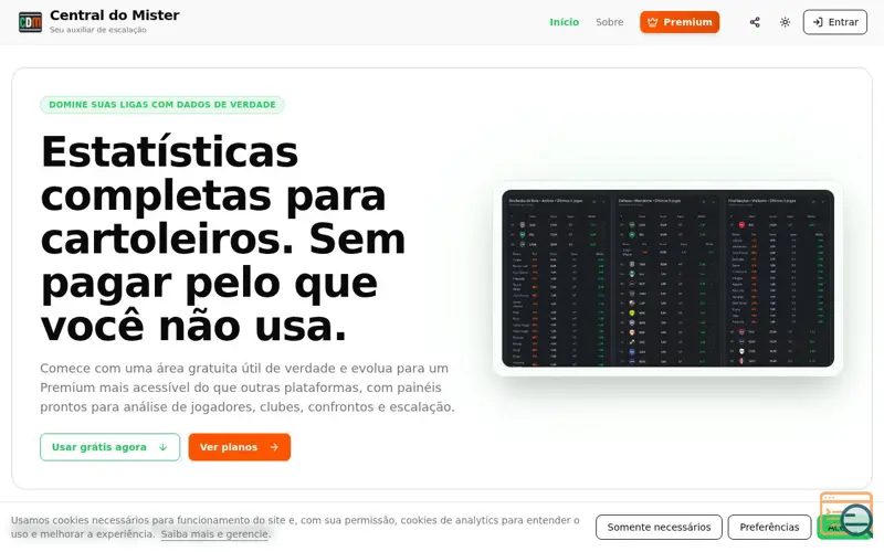 Screenshot of Central do Mister
