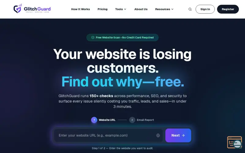 Screenshot of GlitchGuard