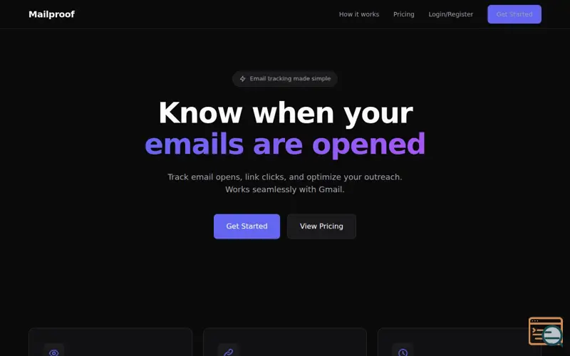 Screenshot of Mailproof