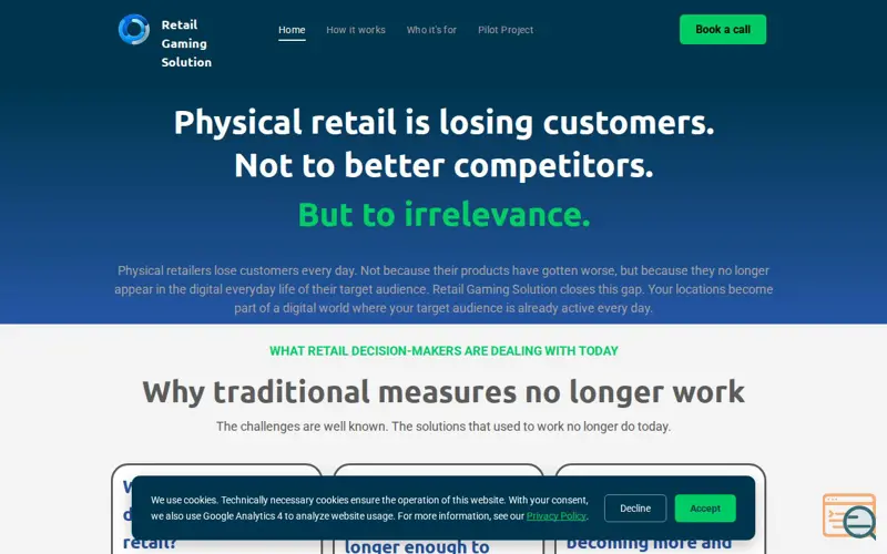 Screenshot of Retail Gaming Solution