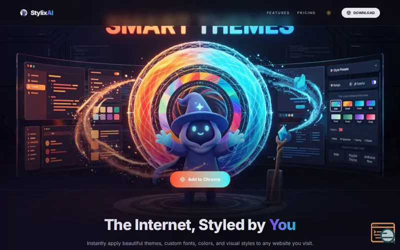 Screenshot of StylixAI, a launch using Lenis