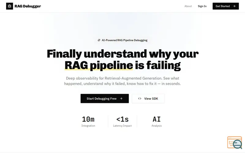 Screenshot of RAGDebugger