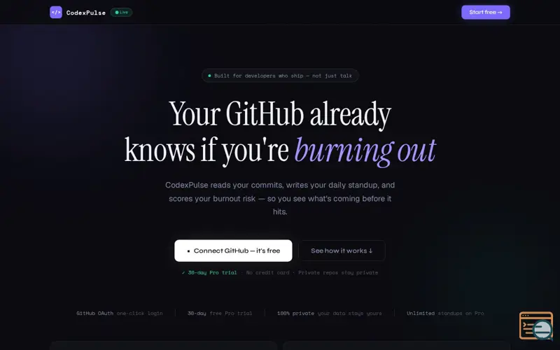 Screenshot of CodexPulse
