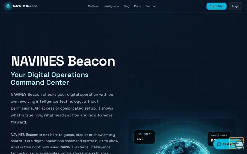 Screenshot of NAVINES Beacon