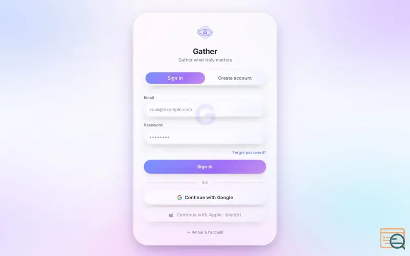 Screenshot of Gather