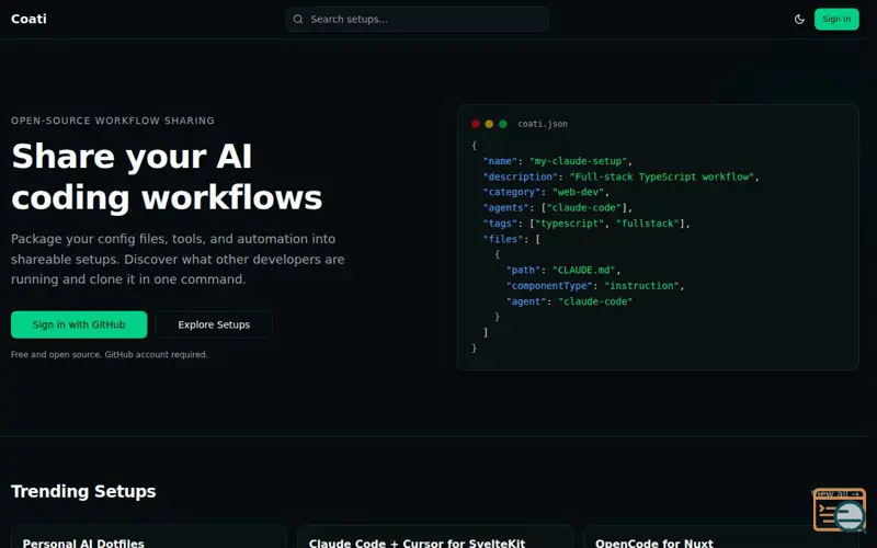 Screenshot of Coati