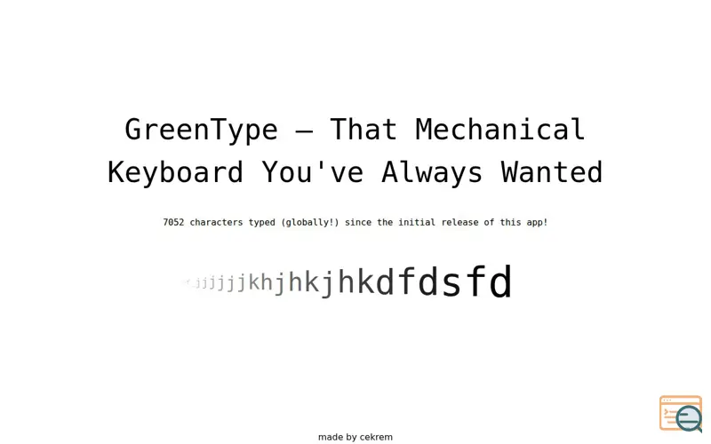 Screenshot of GreenType