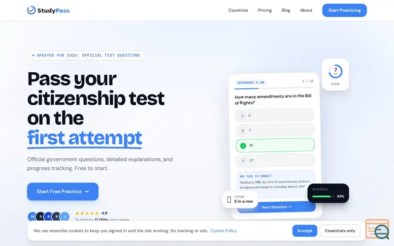 Screenshot of StudyPass