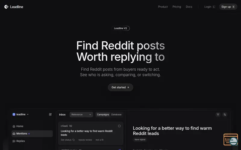 Screenshot of Leadline