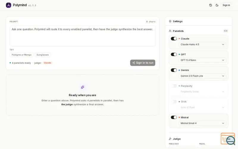 Screenshot of Polymind