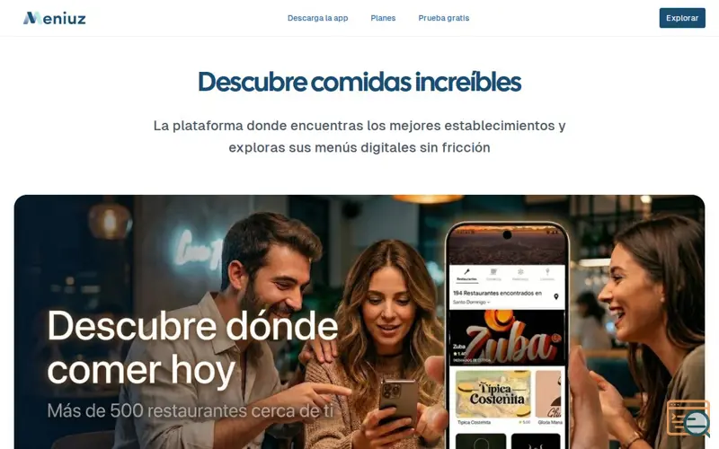 Screenshot of Meniuz
