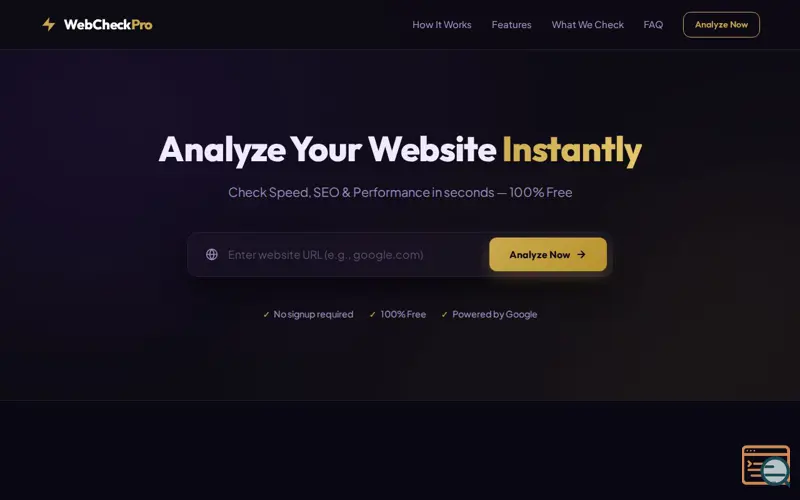 Screenshot of WebCheck Pro