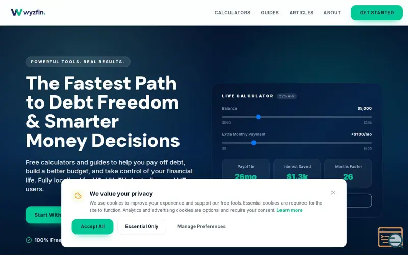 Screenshot of Wyzfin