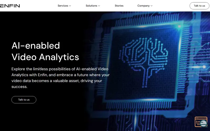 Screenshot of AI-enabled Video Analytics with Enfin