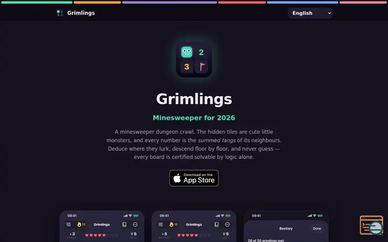 Screenshot of Grimlings – Minesweeper for 2026