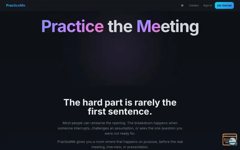 Screenshot of PracticeMe