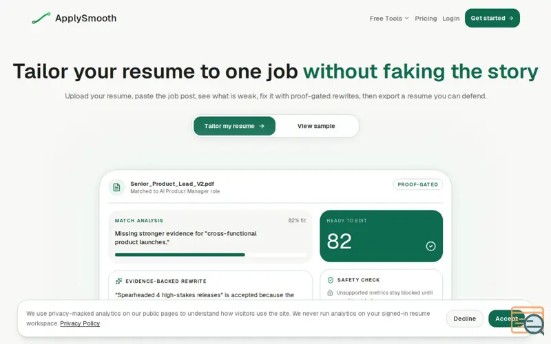 Screenshot of ApplySmooth