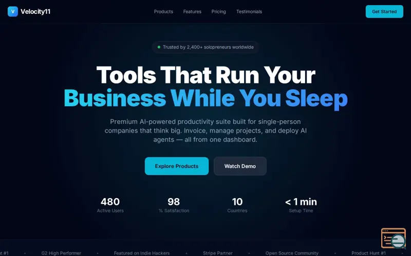 Screenshot of Velocity11