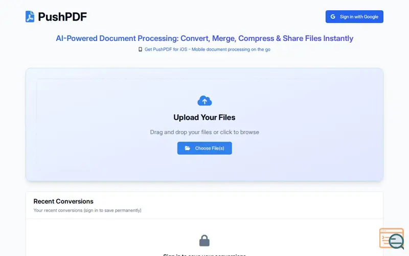 Screenshot of PushPDF