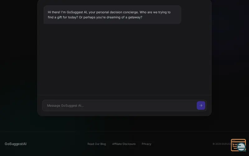 Screenshot of GoSuggestAI