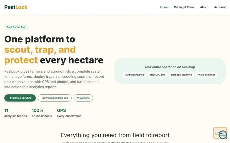 Screenshot of PestLook