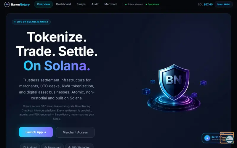 Screenshot of BaronNotary
