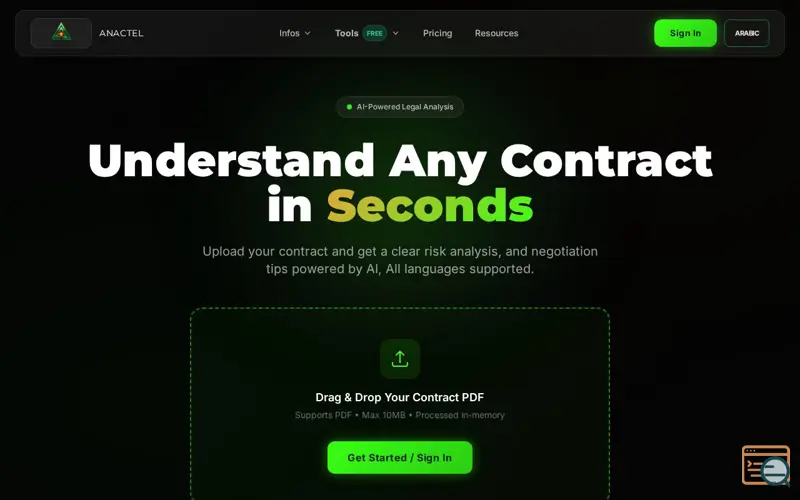 Screenshot of Anactel