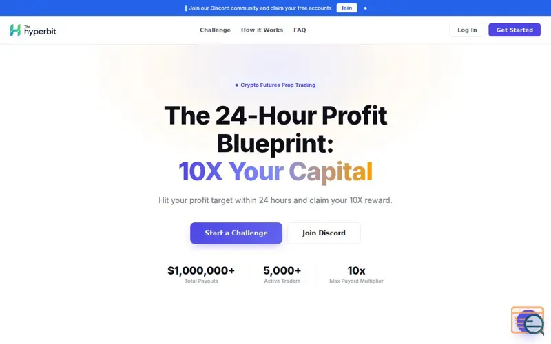 Screenshot of TheHyperbit.com