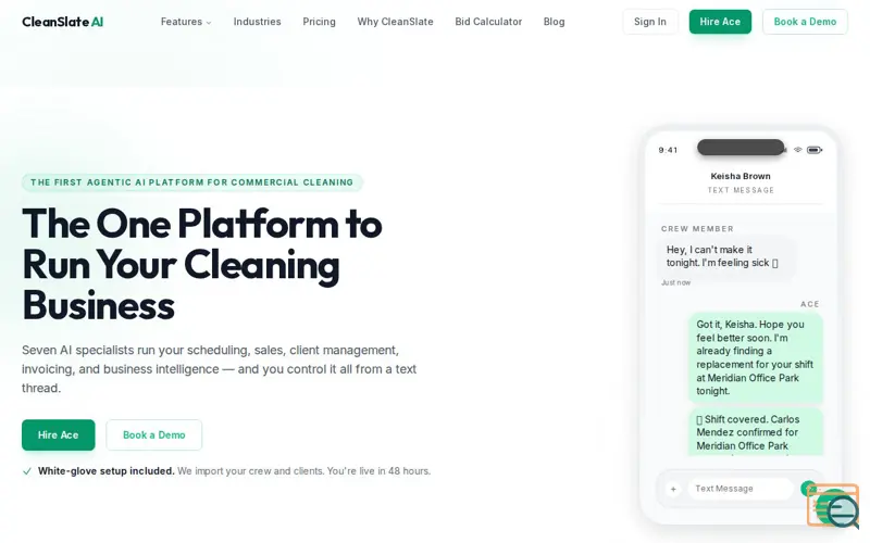 Screenshot of CleanSlate AI