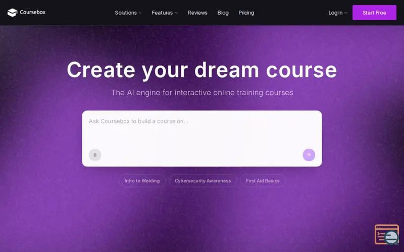 Screenshot of Coursebox