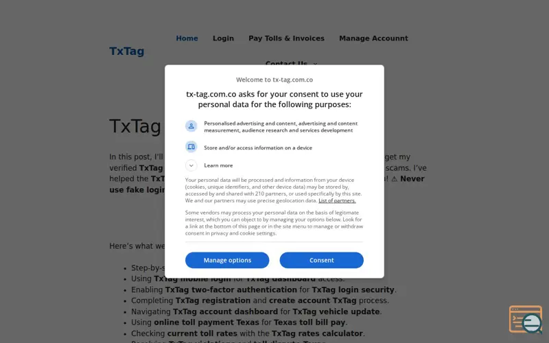 Screenshot of TxTag