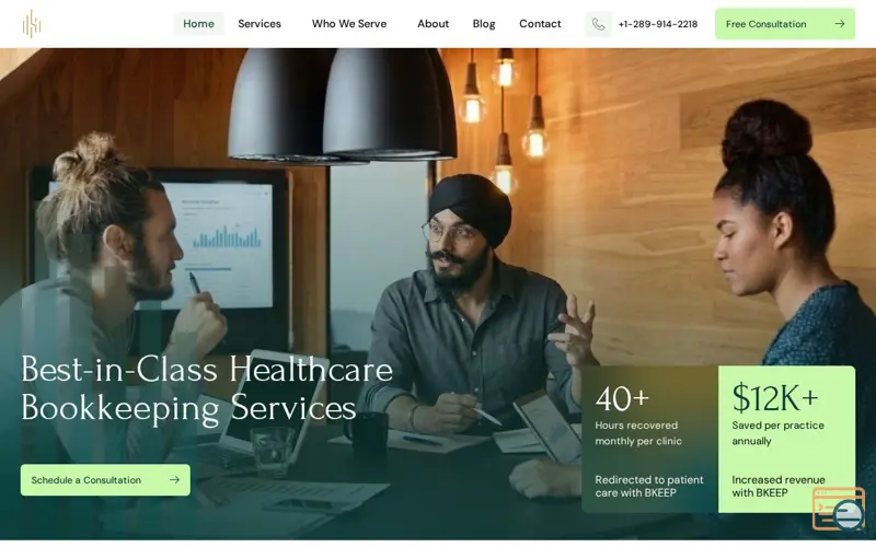 Screenshot of BKEEP