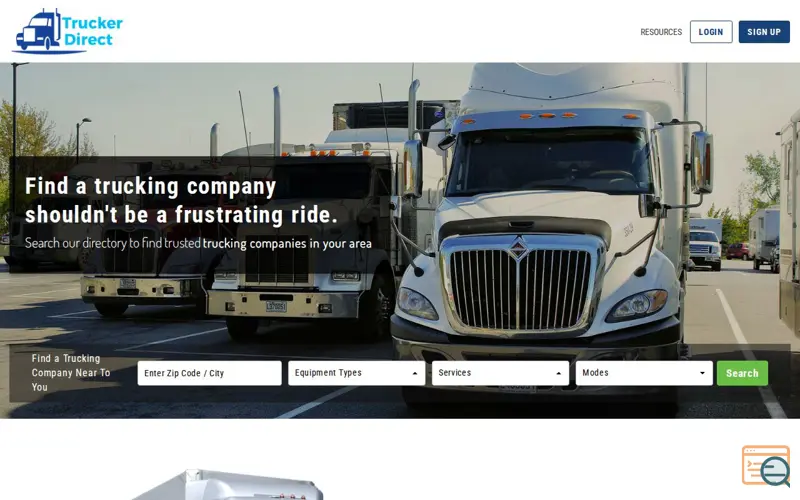Screenshot of Trucker Direct