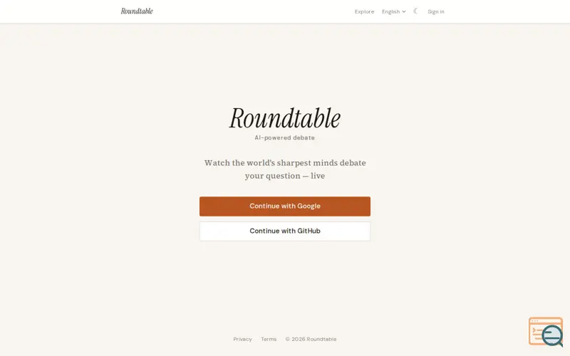 Screenshot of Roundtable