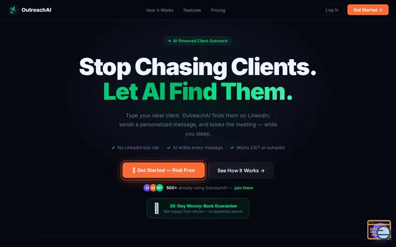 Screenshot of OutreachAI