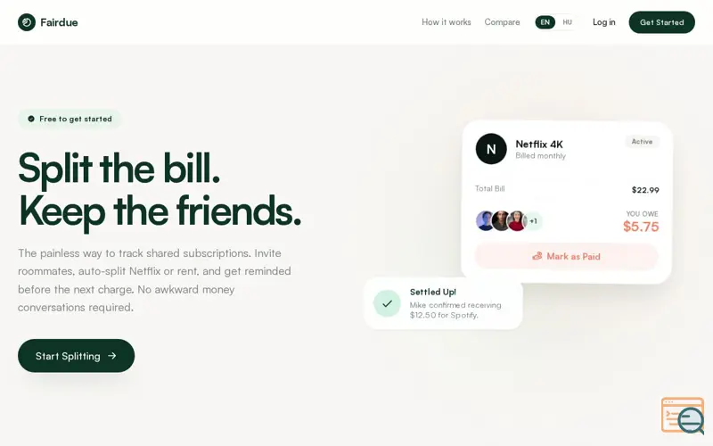 Screenshot of Fairdue