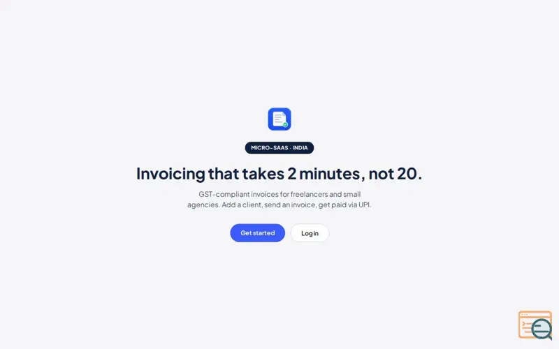 Screenshot of Invoicely — Simple GST Invoicing