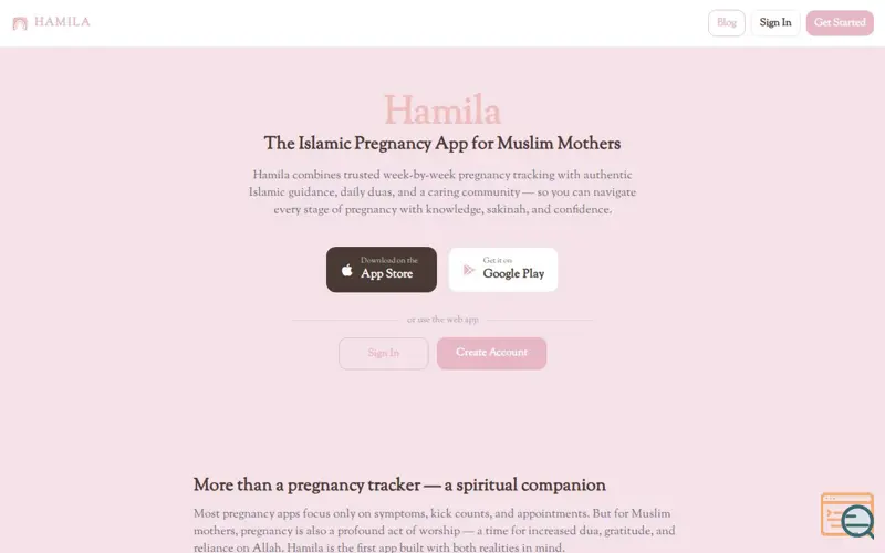 Screenshot of Hamila