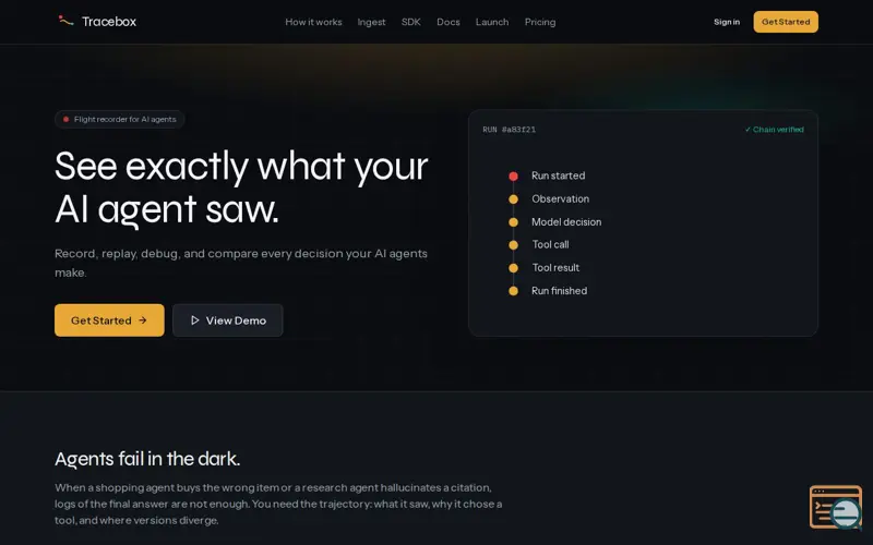 Screenshot of Tracebox