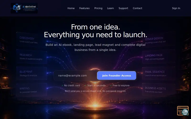 Screenshot of eBook Business Builder