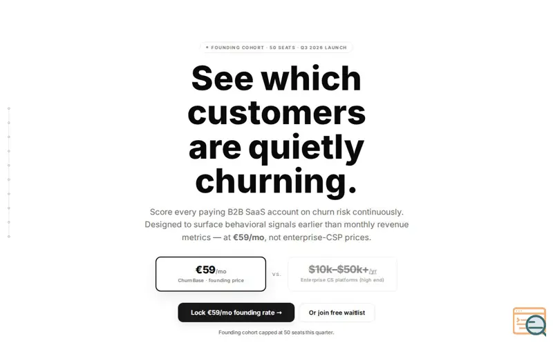 Screenshot of ChurnBase