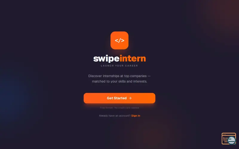 Screenshot of Swipe Intern