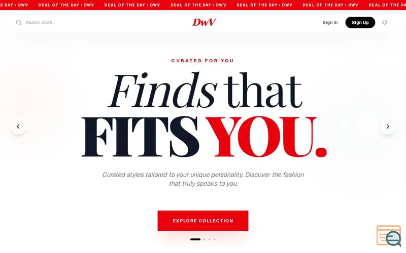 Screenshot of DwV