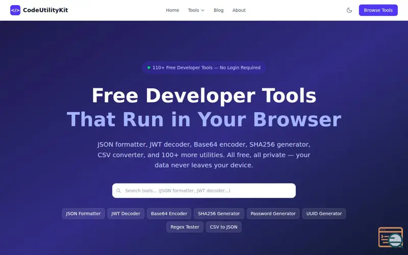 Screenshot of CodeUtilityKit